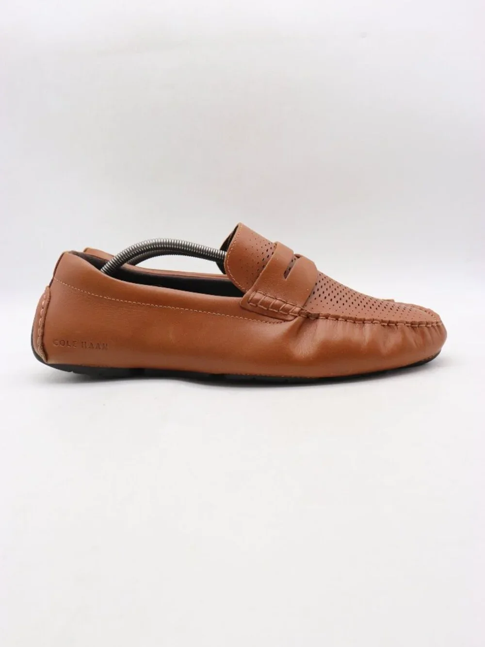 Cole Haan Men's 12 W Grand Laser Penny Driver British Tan/Java Loafer C36653